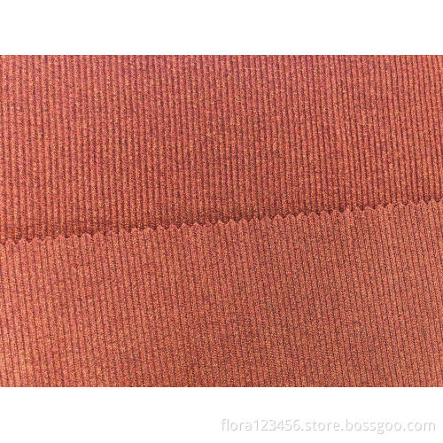 Double Sided Knitted lurex rib fabric